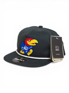 Kansas Jayhawks 3D Classic Rope Hat- Charcoal/ White